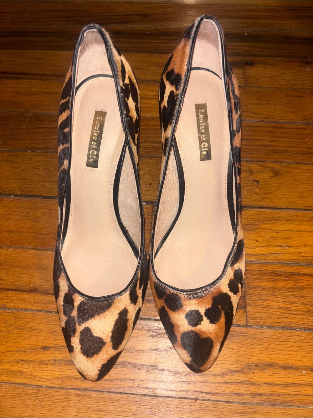 Louise et Cie Leopard-Print Pointed Pumps in Brown and Black